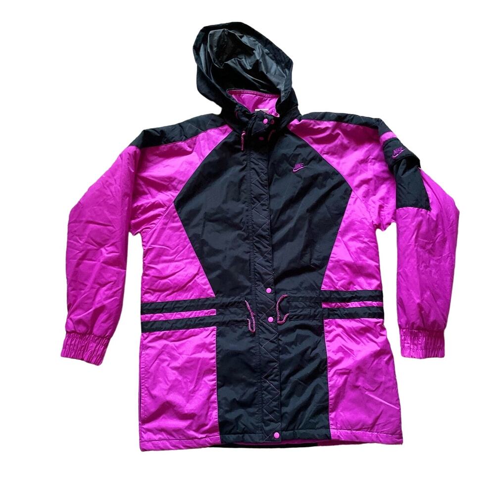 Vintage 90s Nike Women Jacket Vibrant Size Medium Dopamine Vibrant Ski Street